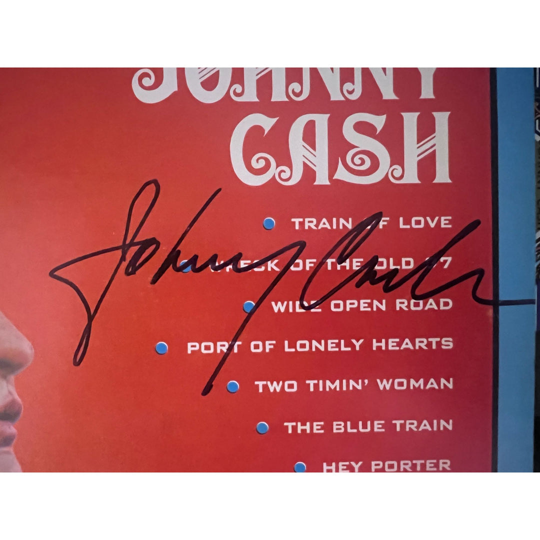 Johnny Cash The Blue original lp signed with proof