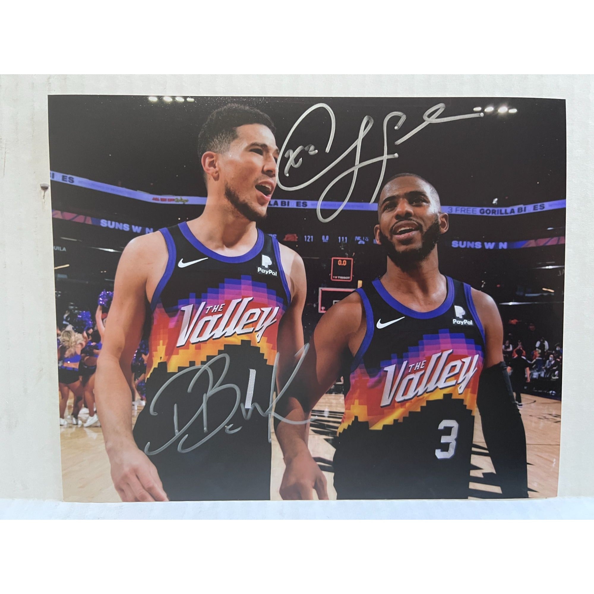 Chris Paul and Devin Booker Phoenix Suns 8x10 photo signed with proof