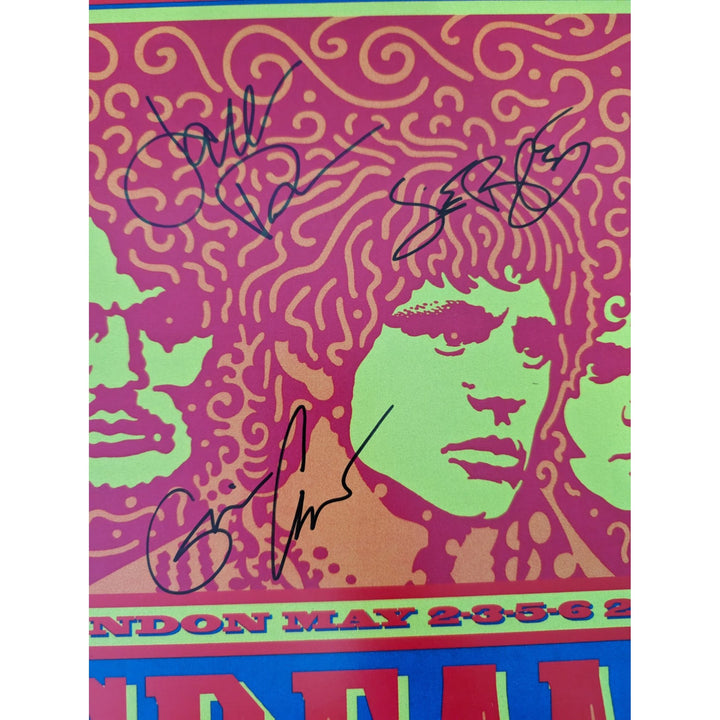 cream Eric Clapton Ginger Baker Jack Bruce 11x17 poster signed with proof