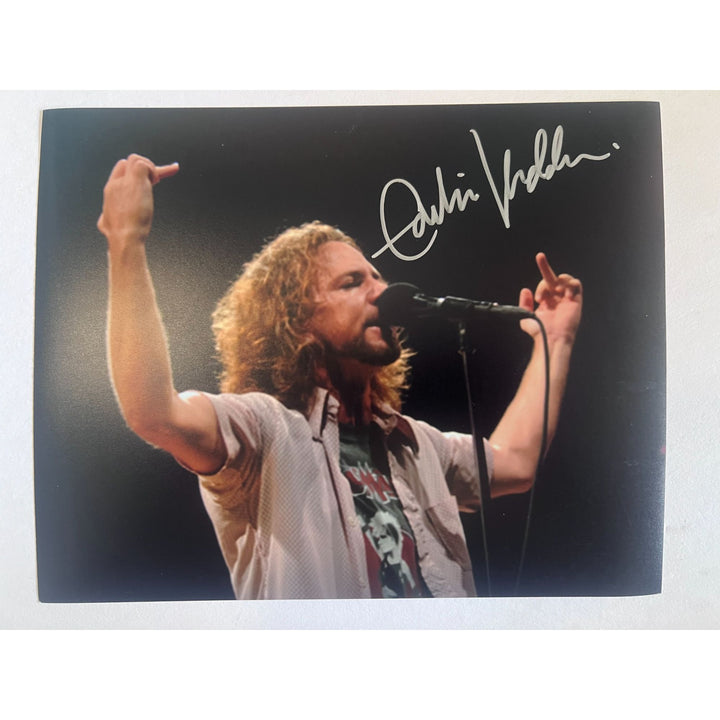 Eddie Vedder 8x10 photo signed with proof