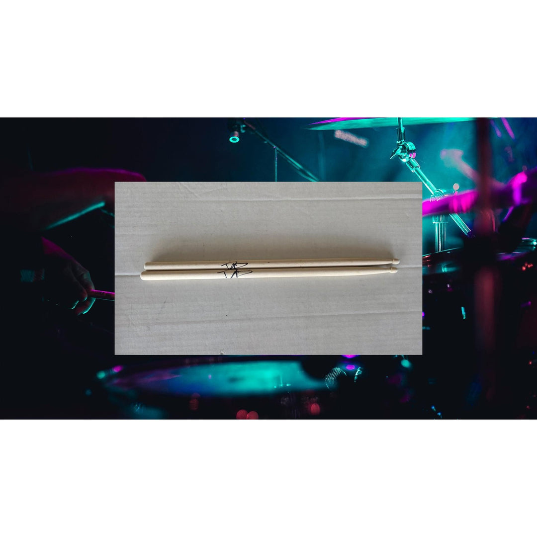 David Grohl Nirvana Foo Fighters drummer signed drumsticks with proof.