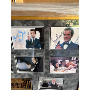 Ian Flemming Sean Connery Roger Moore James Bond 007 signed and framed museum quality piece  41x47 inch with proof