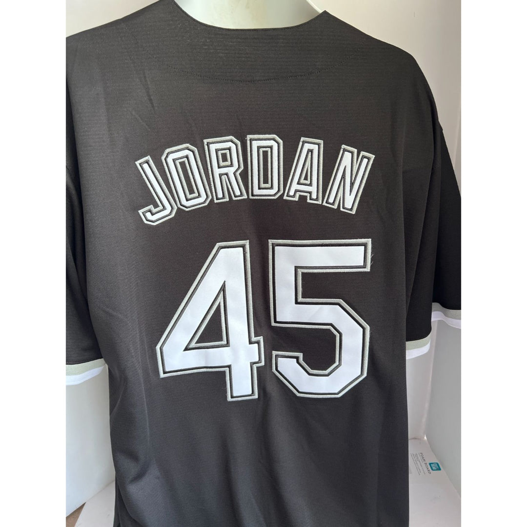 Michael Jordan Birmingham Barons signed jersey black with proof