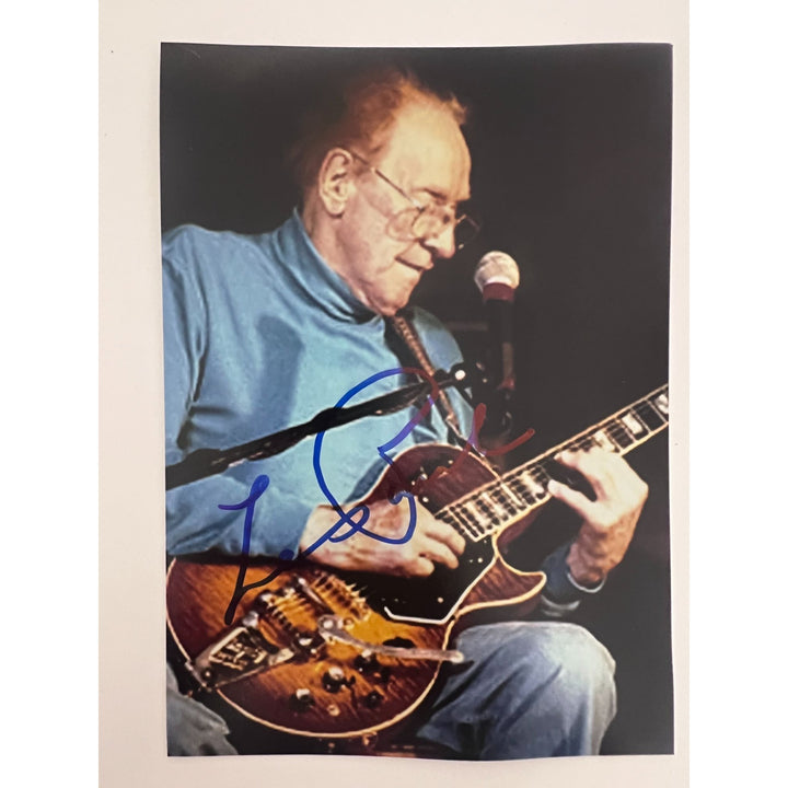 Les Paul 5x7 photo signed