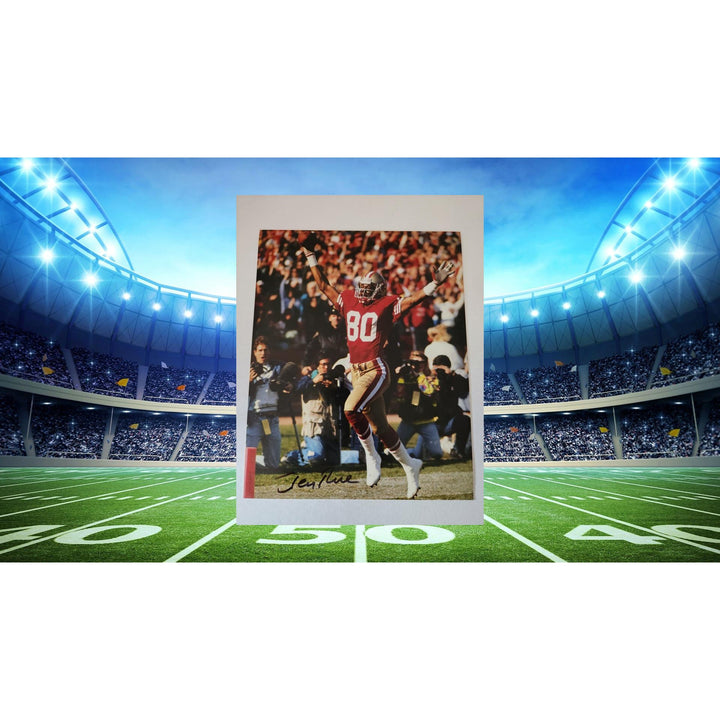 Jerry Rice San Francisco 49ers 8 by 10 photos signed