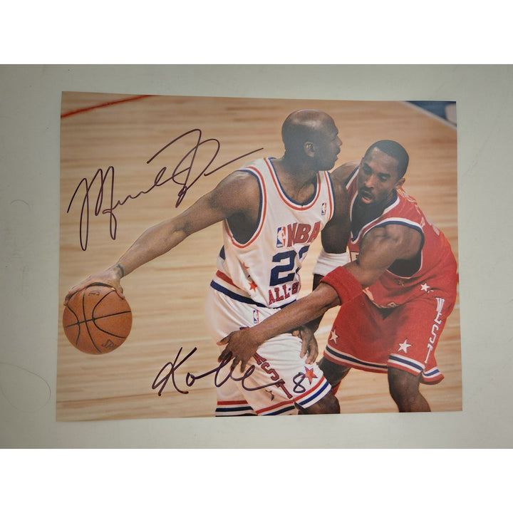 Kobe Bryant and Michael Jordan 8x10 photo signed with proof