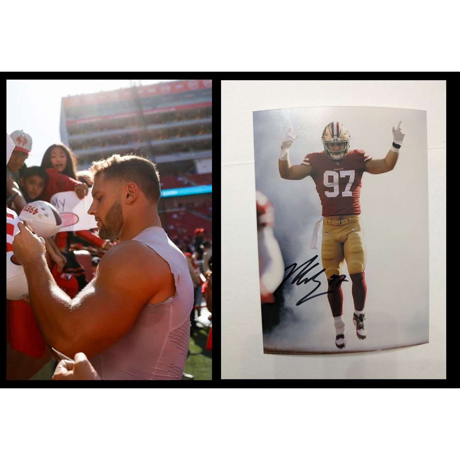 Nick Bosa San Francisco 49ers 5x7 photo signed with proof