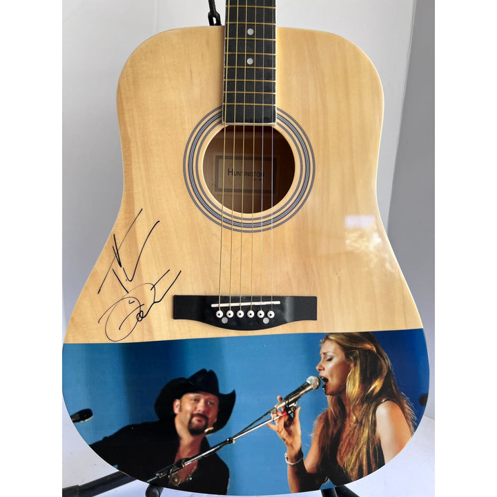 Tim McGraw and Faith Hill  One of A kind 39' inch full size acoustic guitar signed with proof