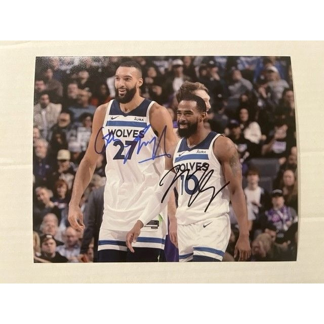 Minnesota Timberwolves Rudy Gobert Mike Conley 8x10 photo signed with proof