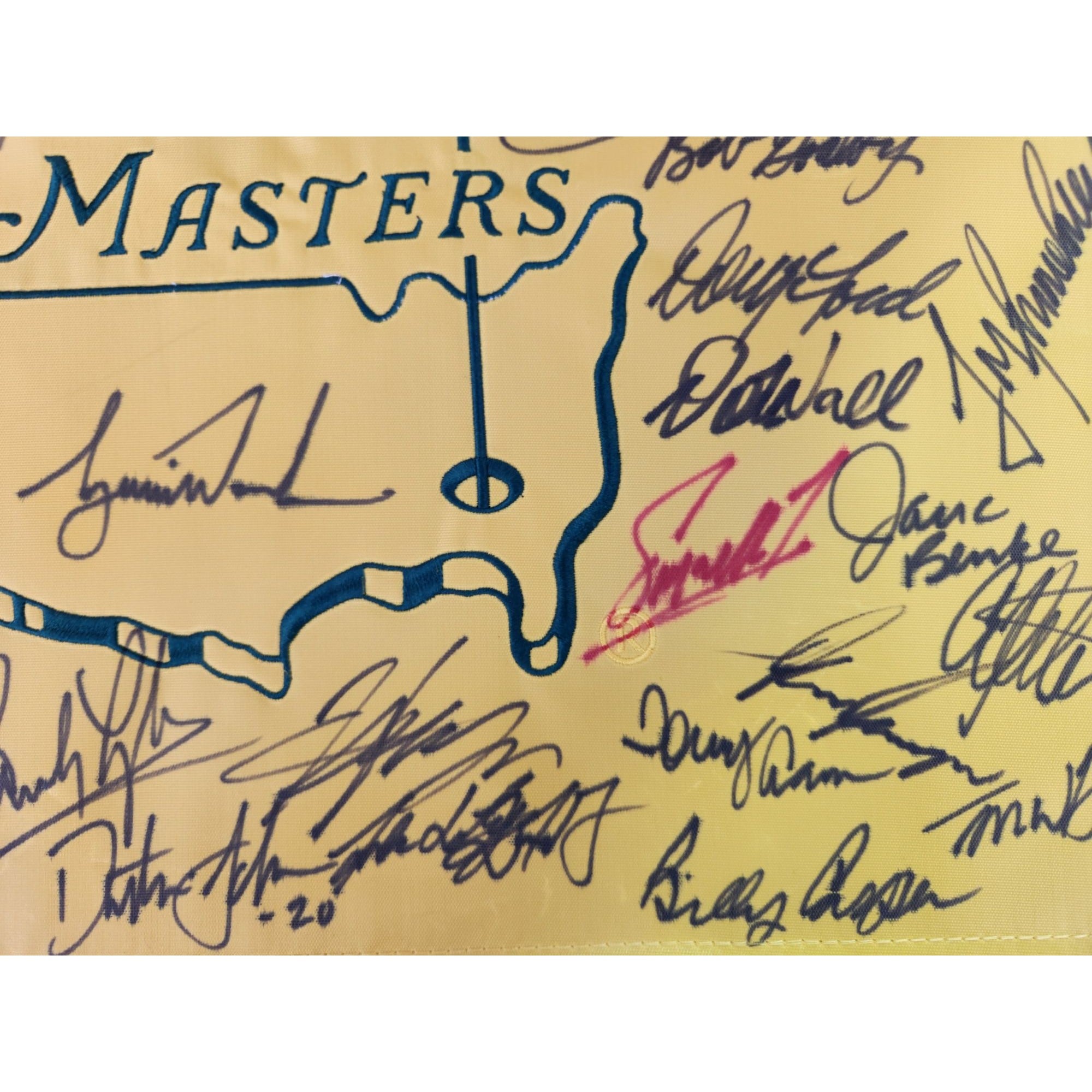Masters champions Sam Sneed Jack Nicklaus Tiger Woods Arnold Palmer Phil Mickelson 30 former Champions signed with proof