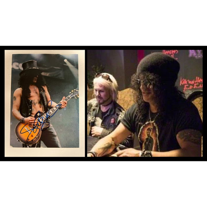 Saul Hudson Slash of Guns and Roses 5x7 photo signed with proof