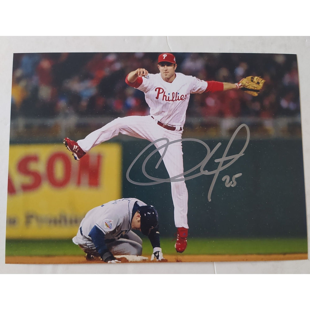 Chase Utley, Philadelphia, Phillies, 2008, World Series, Champions, 5x7 photos, signed, with proof Awesome Artifacts