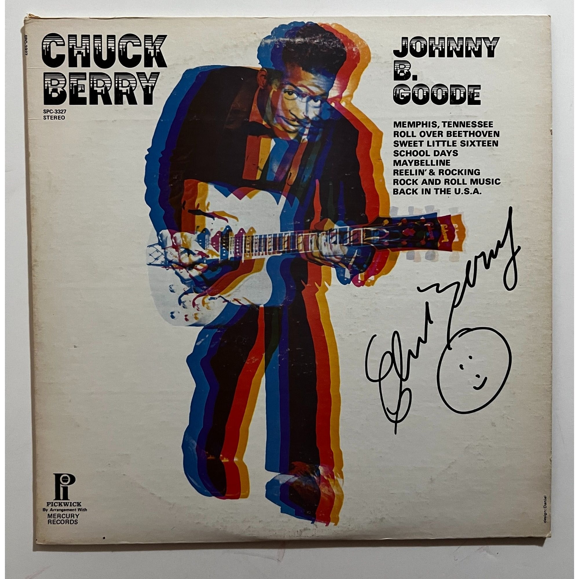 Chuck Berry "Johnny B Goode" original LP signed with proof