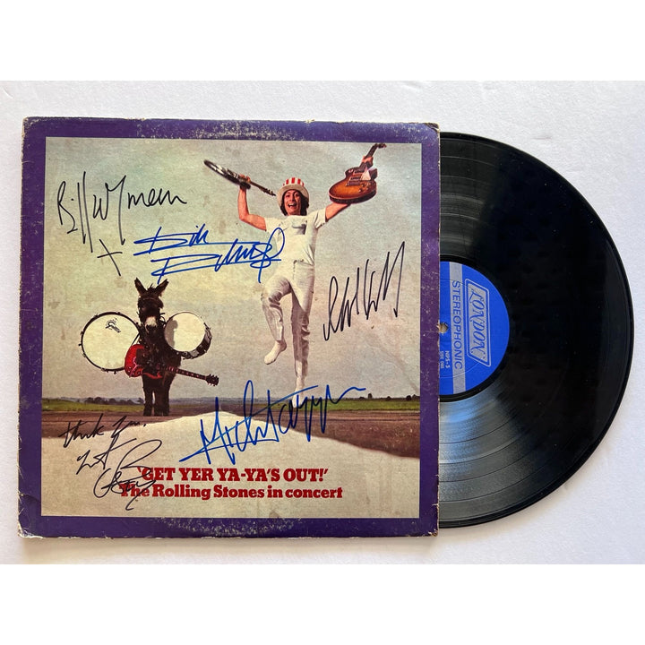 Rolling Stones Mick Jagger Keith Richards Mick Taylor Bill Wyman Charlie Watts Get Yer Ya-Ya´s out lp signed with proof