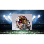 Load image into Gallery viewer, San Francisco 49ers Deebo Samuel Brock Purdy &amp; Christian McCaffrey  mini helmet signed with proof
