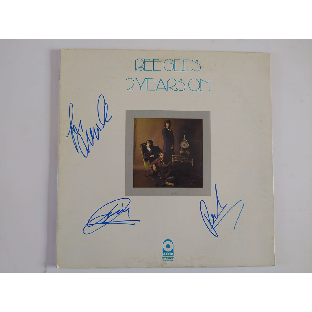 The Bee Gees Barry Robin Maurice Gibb 2 Years On original LP signed with proof