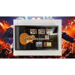 Load image into Gallery viewer, Mick Jagger Keith Richards Ronnie Wood Charlie Watts Bill Wyman les paul style electric guitar signed and framed 43x28 with proof
