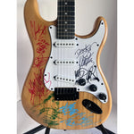 Load image into Gallery viewer, Anthony Kiedis, Dexter Holland, Billy Joe Armstrong, Travis Barker One-of-a-Kind electric guitar signed with proof
