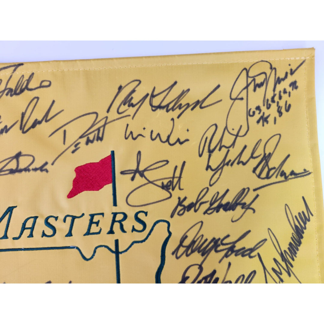 Masters champions Sam Sneed Jack Nicklaus Tiger Woods Arnold Palmer Phil Mickelson 30 former Champions signed with proof