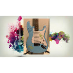 Load image into Gallery viewer, Geddy Lee Alex Lifeson Neil Peart Rush Stratocaster electric guitar signed with proof
