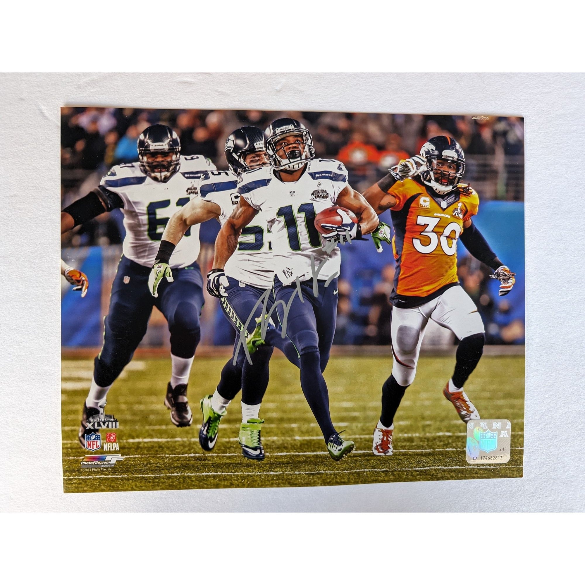 Percy Harvin Seattle Seahawks Super Bowl champion 8x10 photo signed