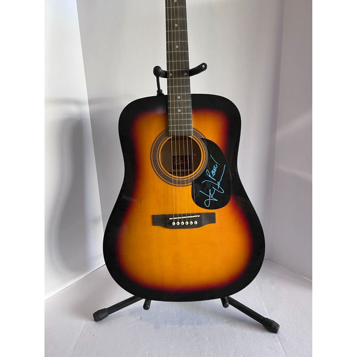 John Denver tobacco full size acoustic guitar signed with proof