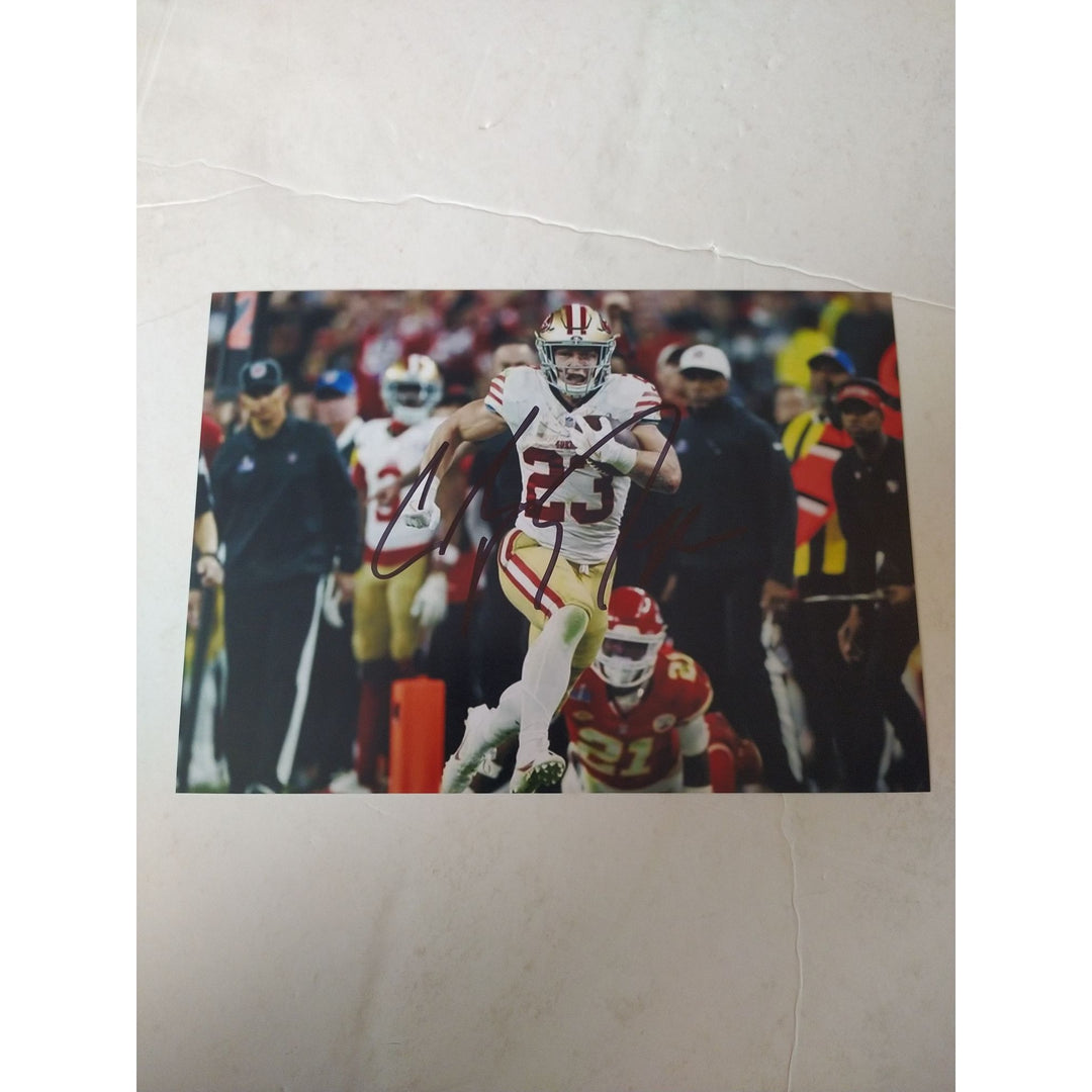 San Francisco, 49ers, Christian McCaffrey, signed, 5x7 photo, with proof