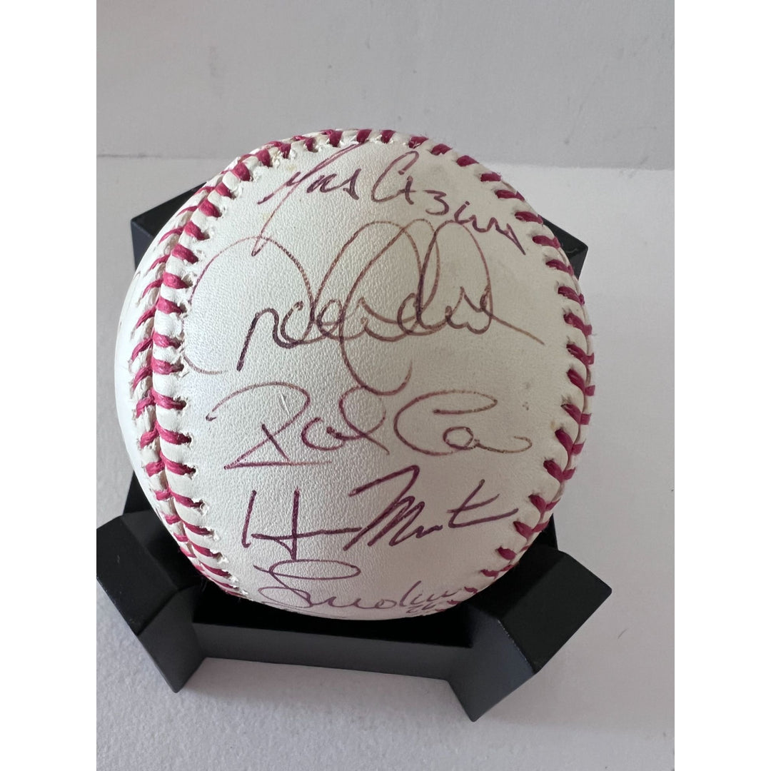 Derek Jeter Alex Rodriguez 2009 New York Yankees World Series champions team signed Rawlings commemorative MLB baseball with proof