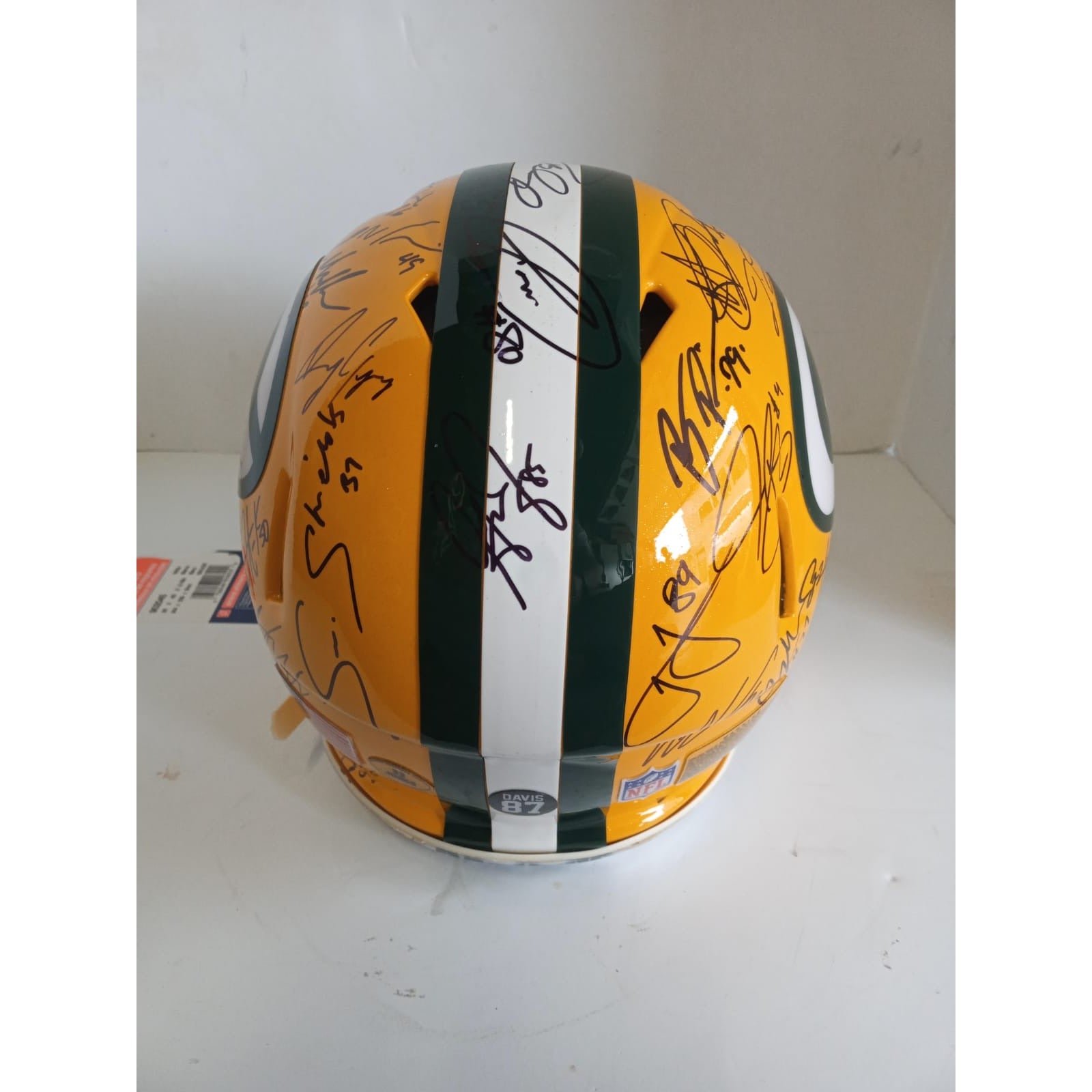 Aaron Rodgers Clay Matthews 2009-10 Green Bay Packer Super Bowl champs pro model team signed helmet