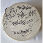 Load image into Gallery viewer, Duran Duran Simon Le Bon, John Taylor, Nick Rhodes Roger Taylor and Andy Taylor tambourine signed with proof
