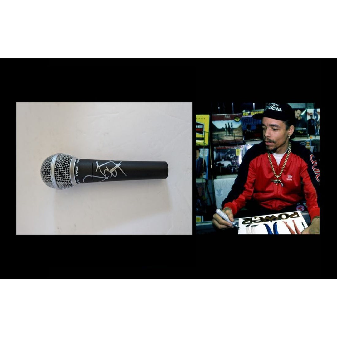 Tracy Lauren Marrow 'Ice T' microphone signed with proof