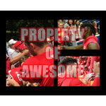 Load image into Gallery viewer, Patrick Mahomes Tyreek Hill Andy Reid Travis Kelce Kansas City Chiefs Riddell Speed Authentic helmet signed with proof
