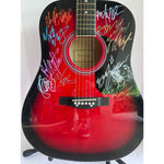 Load image into Gallery viewer, Bruce Springsteen Clarence Clemons Roy Bittan Patty Scialfa and the E Street Band full size acoustic guitar signed with proof 8 sigs.
