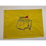 Load image into Gallery viewer, Dustin Johnson 2020 Masters champion Masters embroidered flag signed with proof
