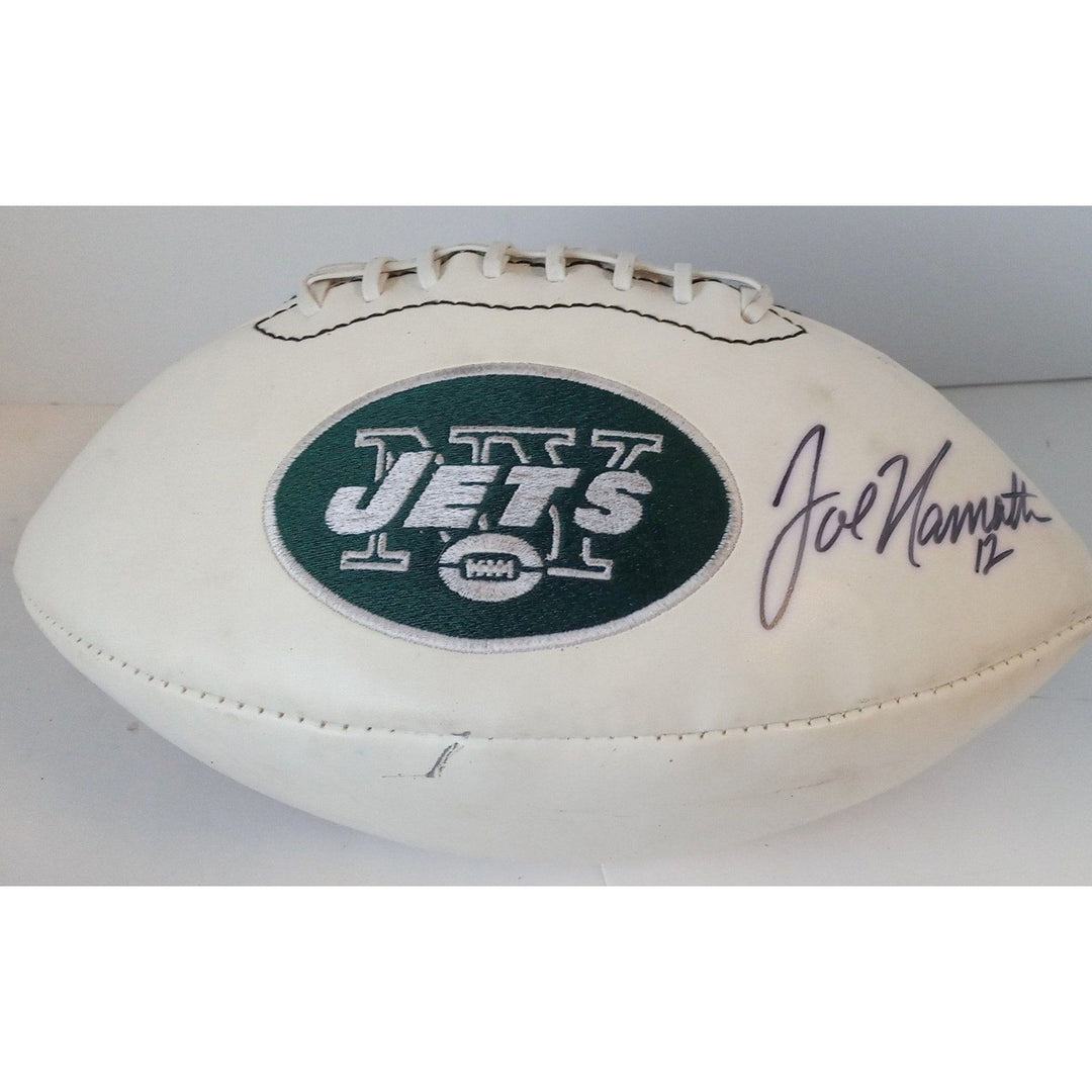 Joe Namath New York Jets full-size logo football signed with proof