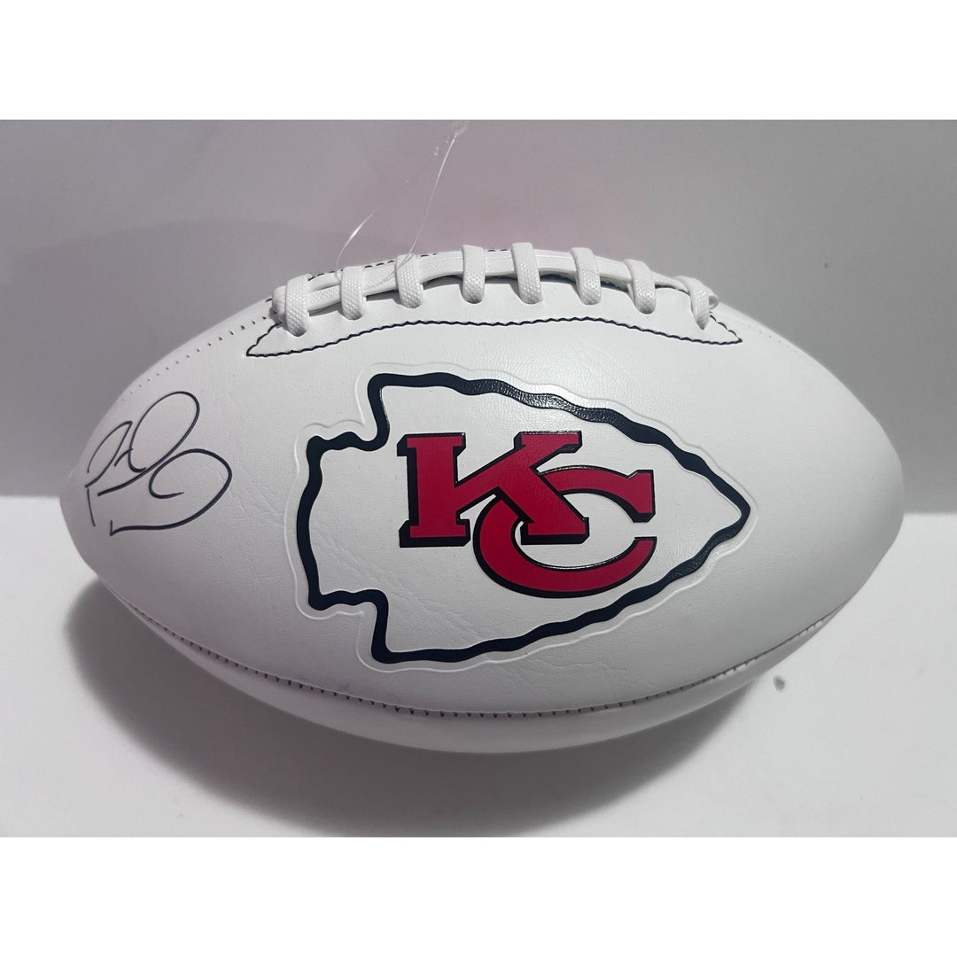 Patrick Mahomes Kansas City Chiefs full size football signed with proof and free acrylic display case