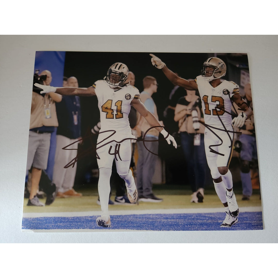 New Orleans Saints Alvin Kamara Michael Thomas 8x10 photo signed