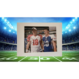 Eli and Peyton Manning 8x10 photo signed with proof