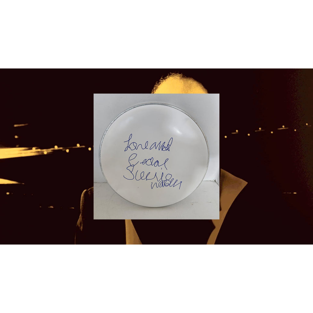 Stevie Wonder 14-inch drumhead signed with proof