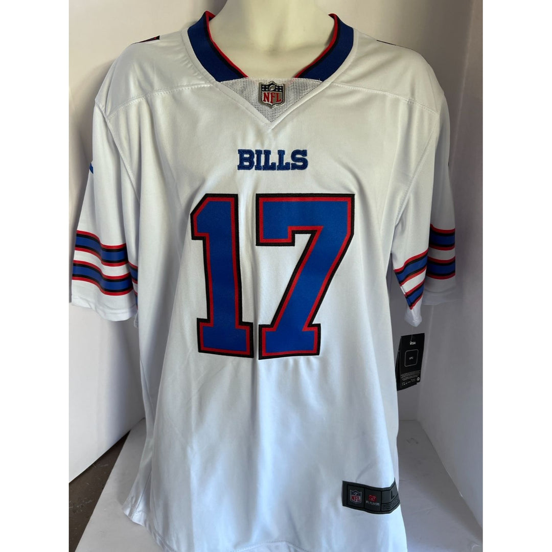 Josh Allen Buffalo Bills white Nike size large game model jersey signed with proof