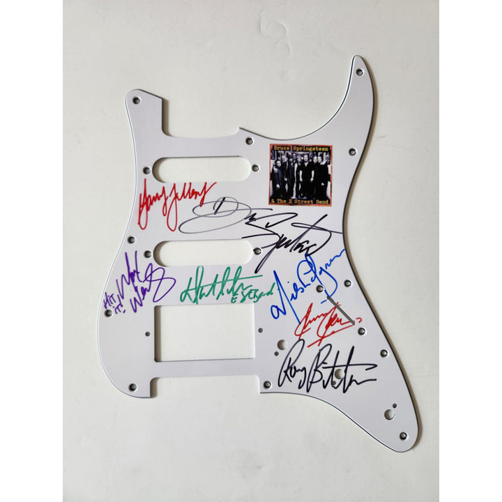 Bruce Springsteen and the E Street Band Fender Stratocaster electric pickguard signed with proof