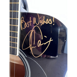 Neal Schon,  Ross Valory,  Jonathan Cain, Greg Rowley Steve Perry Journey complete band signed acoustic guitar with proof