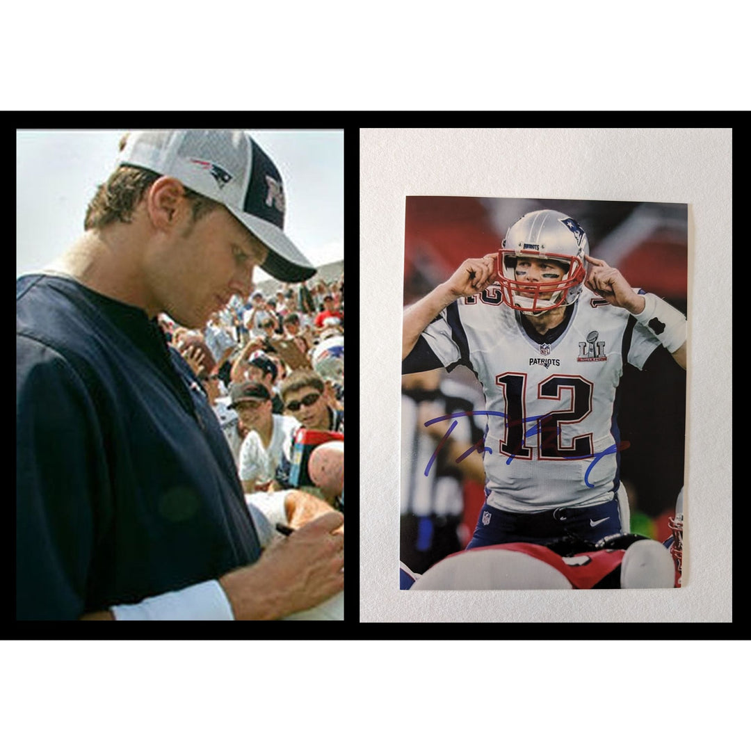 Tom Brady New England Patriots 5x7 photograph signed with proof