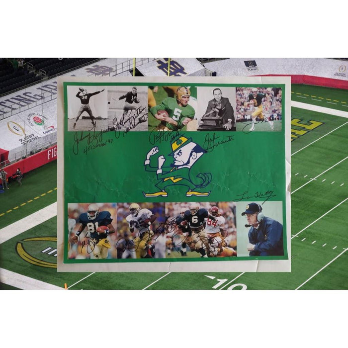 Notre Dame Fighting Irish Legends Johnny Lautner Johnny Lujack Paul Horning Joe Montana Lou Holtz Tim Brown Jerome Bettis rocket Ismail