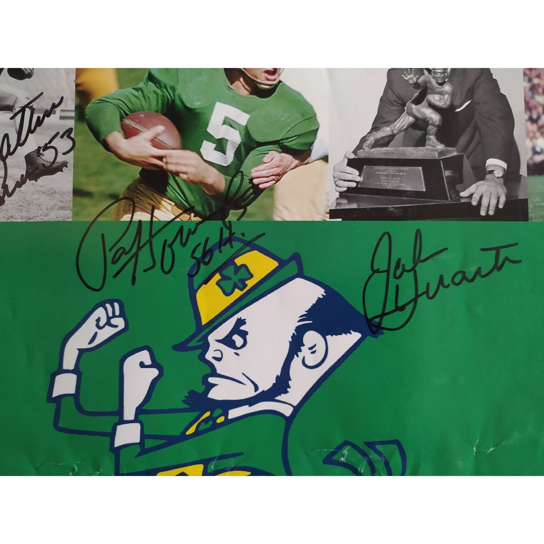 Notre Dame Fighting Irish Legends Johnny Lautner Johnny Lujack Paul Horning Joe Montana Lou Holtz Tim Brown Jerome Bettis rocket Ismail Awesome Artifacts