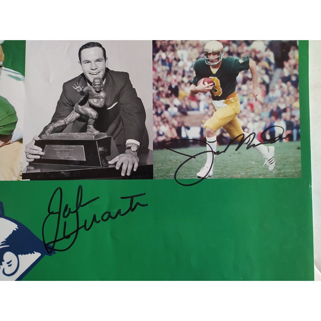 Notre Dame Fighting Irish Legends Johnny Lautner Johnny Lujack Paul Horning Joe Montana Lou Holtz Tim Brown Jerome Bettis rocket Ismail Awesome Artifacts