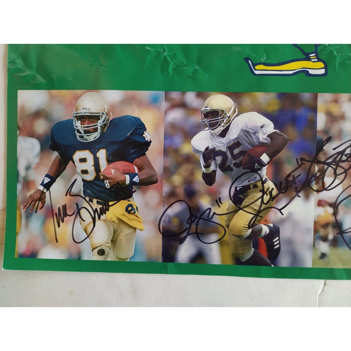 Notre Dame Fighting Irish Legends Johnny Lautner Johnny Lujack Paul Horning Joe Montana Lou Holtz Tim Brown Jerome Bettis rocket Ismail Awesome Artifacts