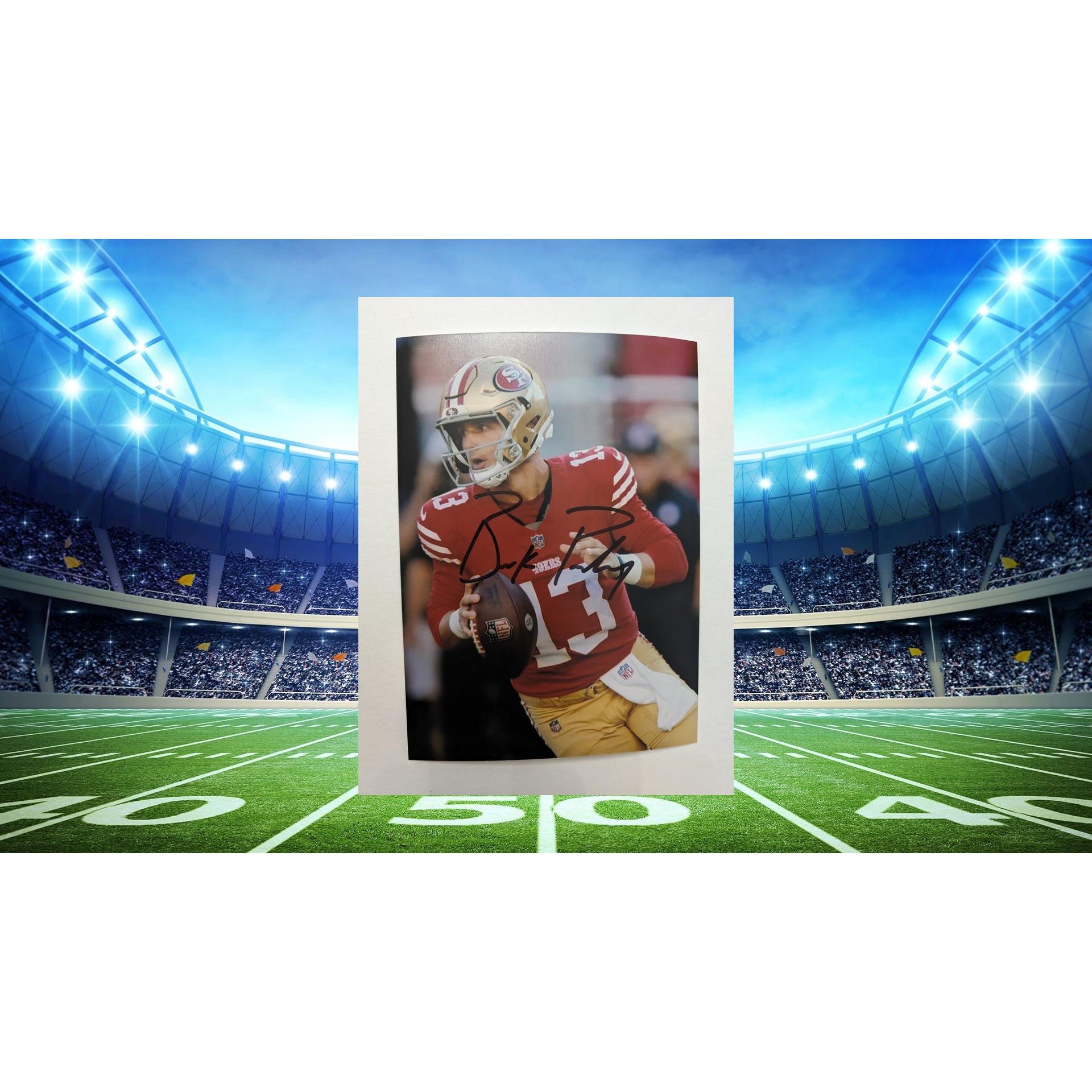 Brock Purdy San Francisco 49ers 5x7 photo signed with proof