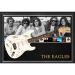 Load image into Gallery viewer, The Eagles Don Henley, Glenn Frey, Timothy B. Schmidt, Joe Walsh, Bernie Leadon Stratocaster electric guitar signed and framed with proof
