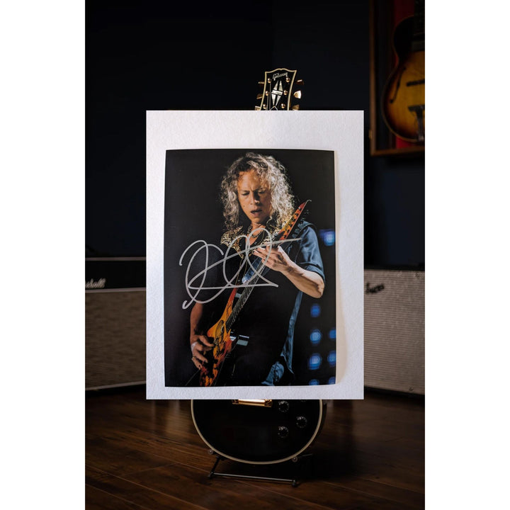 Kirk Hammett Metallica 5x7 photograph signed with proof